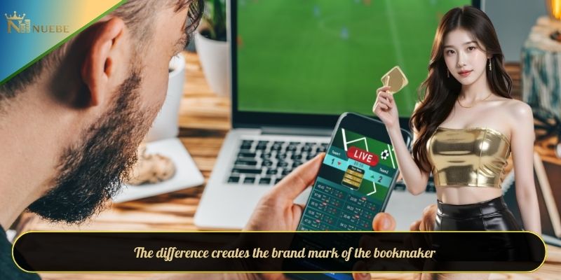 The difference creates the brand mark of the bookmaker