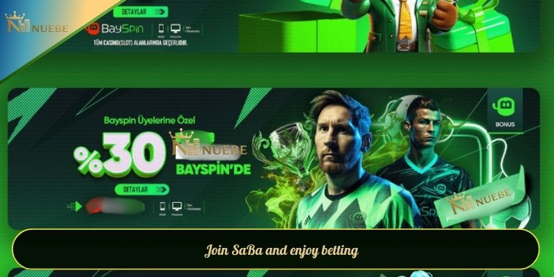 Join SABA NUEBE lobby to experience tennis betting